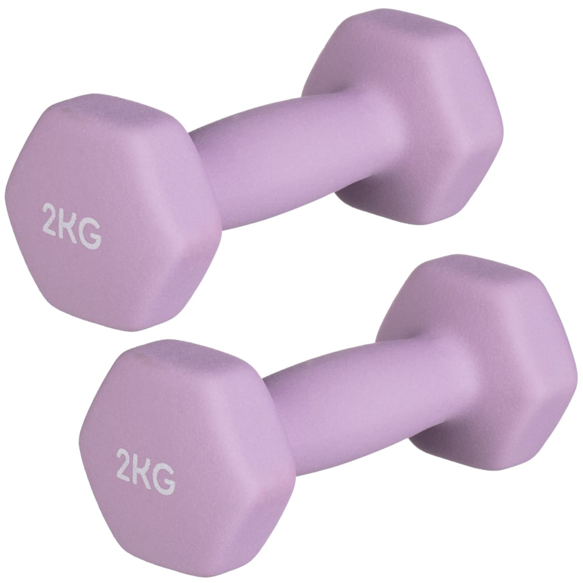2KG Purple Neoprene Dumbbell Set Pair